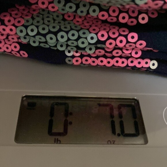 Francescas Blue Rain Sequin Micro Mini Skirt Disco Womens Small Festival Concert - Picture 9 of 9